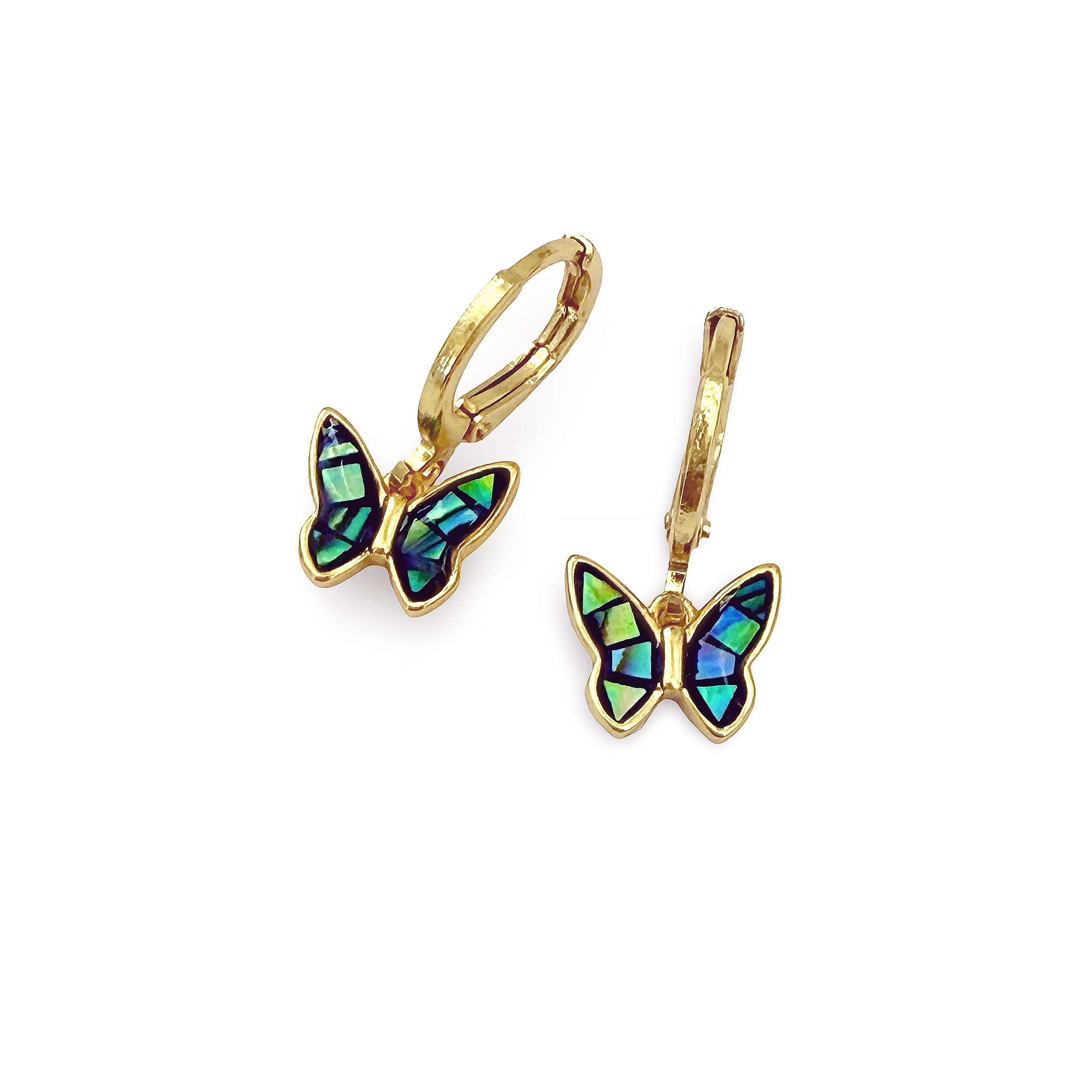 Butterfly Charm Huggie Earrings