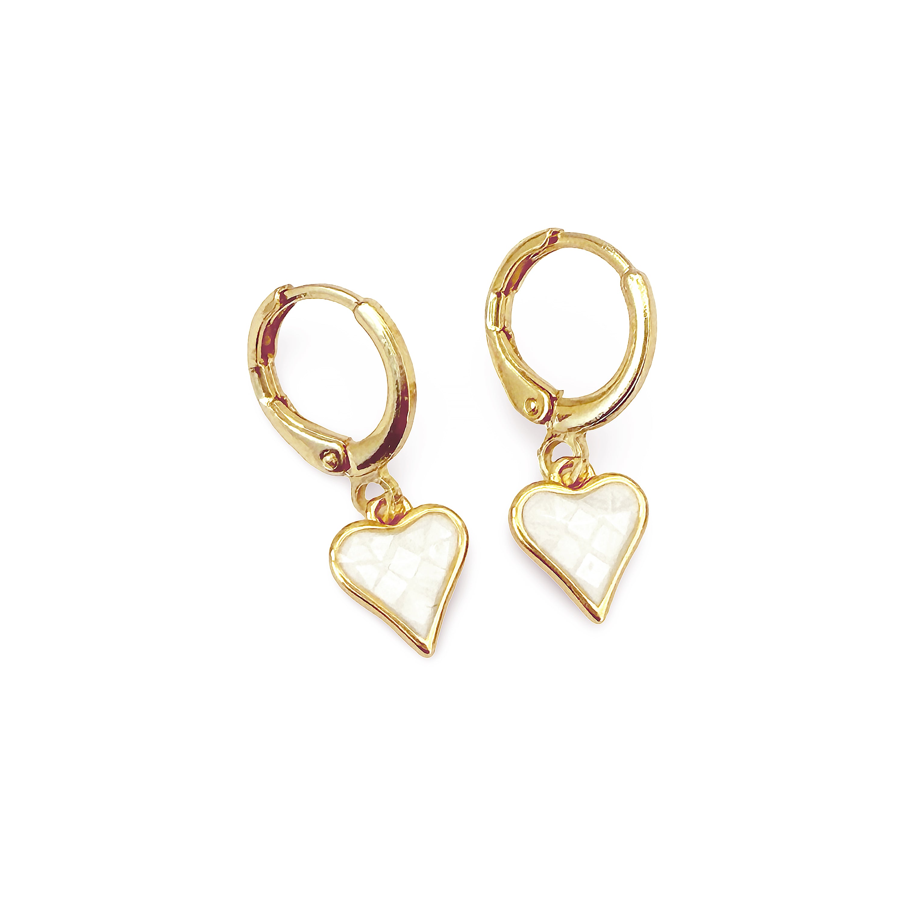 Heart Charm Huggie Earrings
