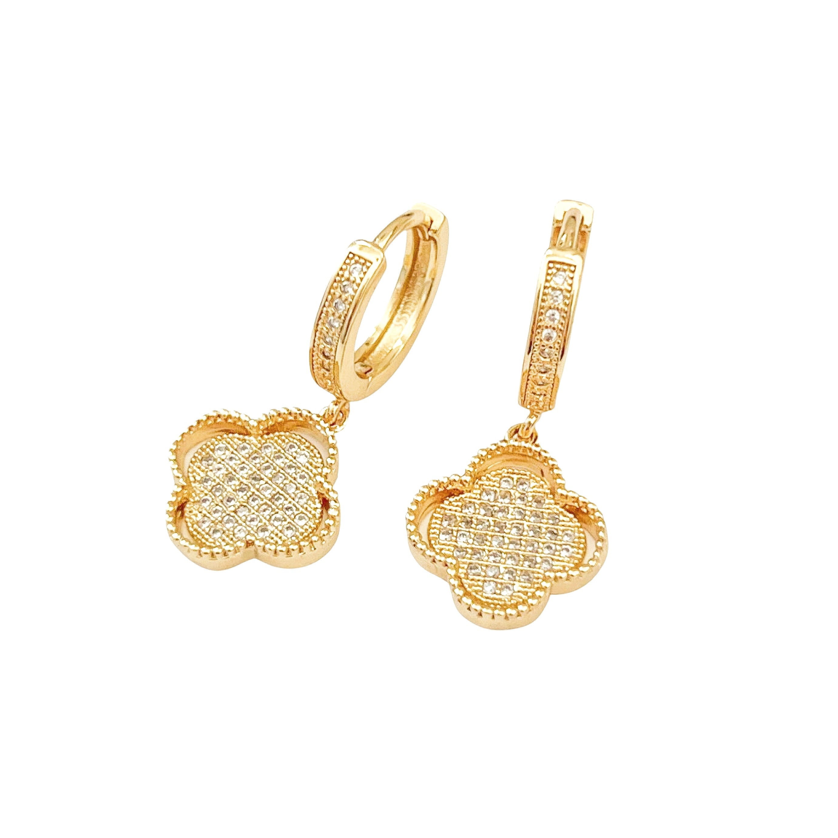 Pave Crystal Huggie Earrings