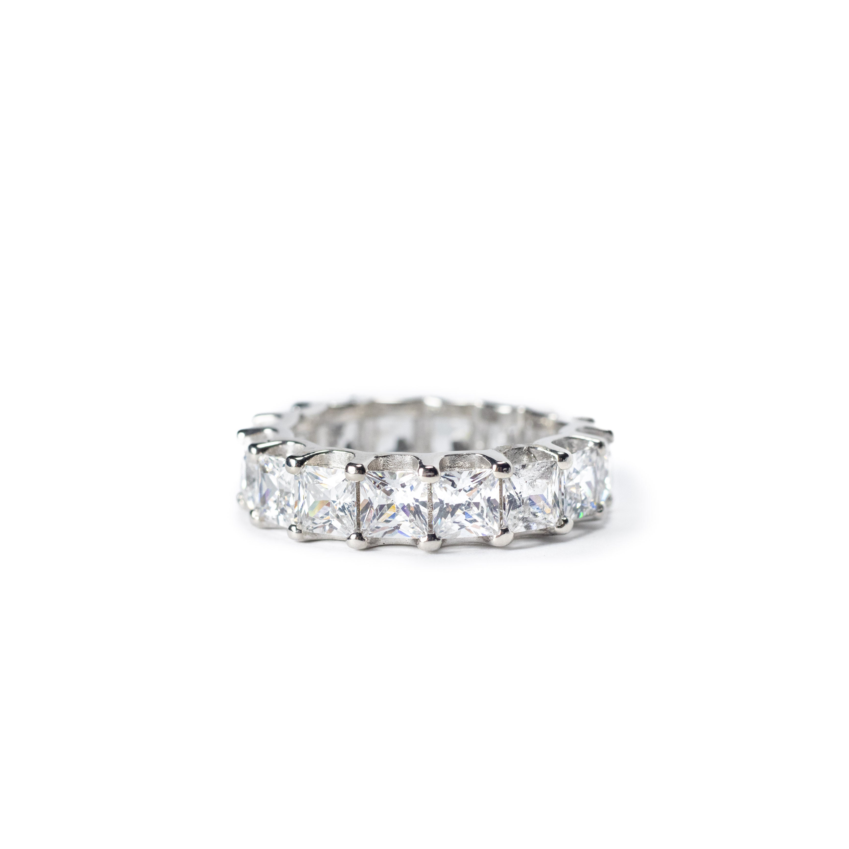 Princess Cut Eternity Band