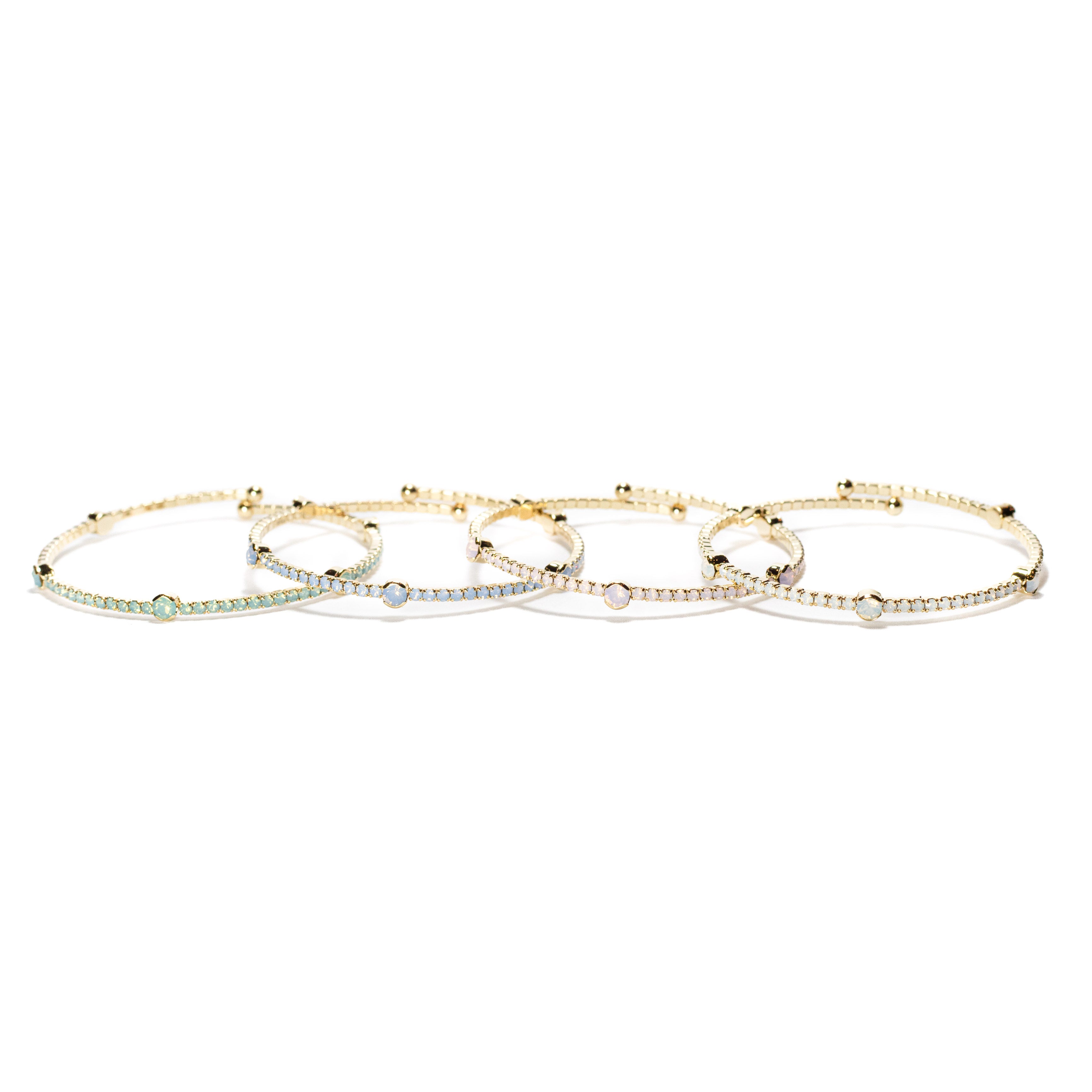 White Opal Crystal Bangle