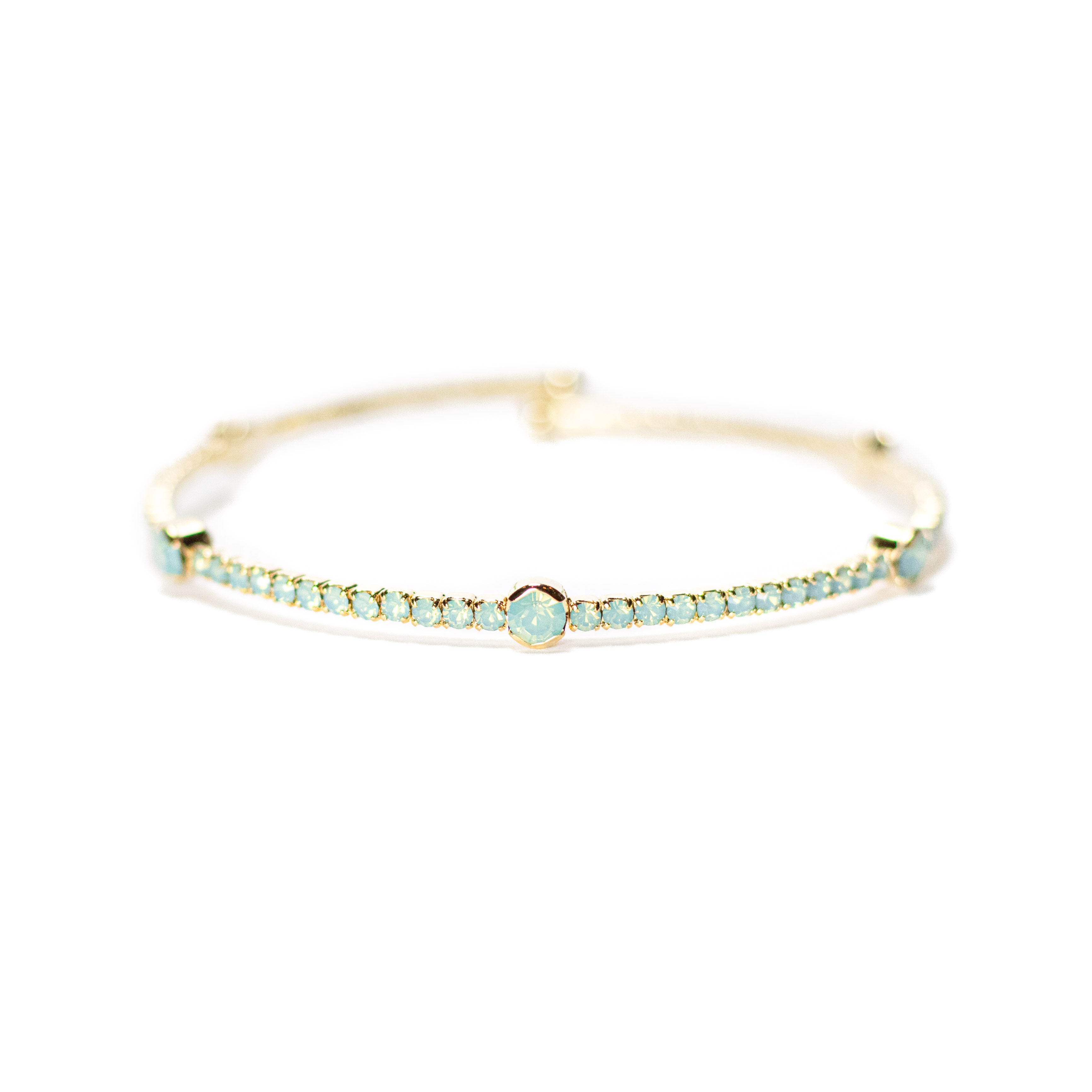 Aqua Crystal Bangle