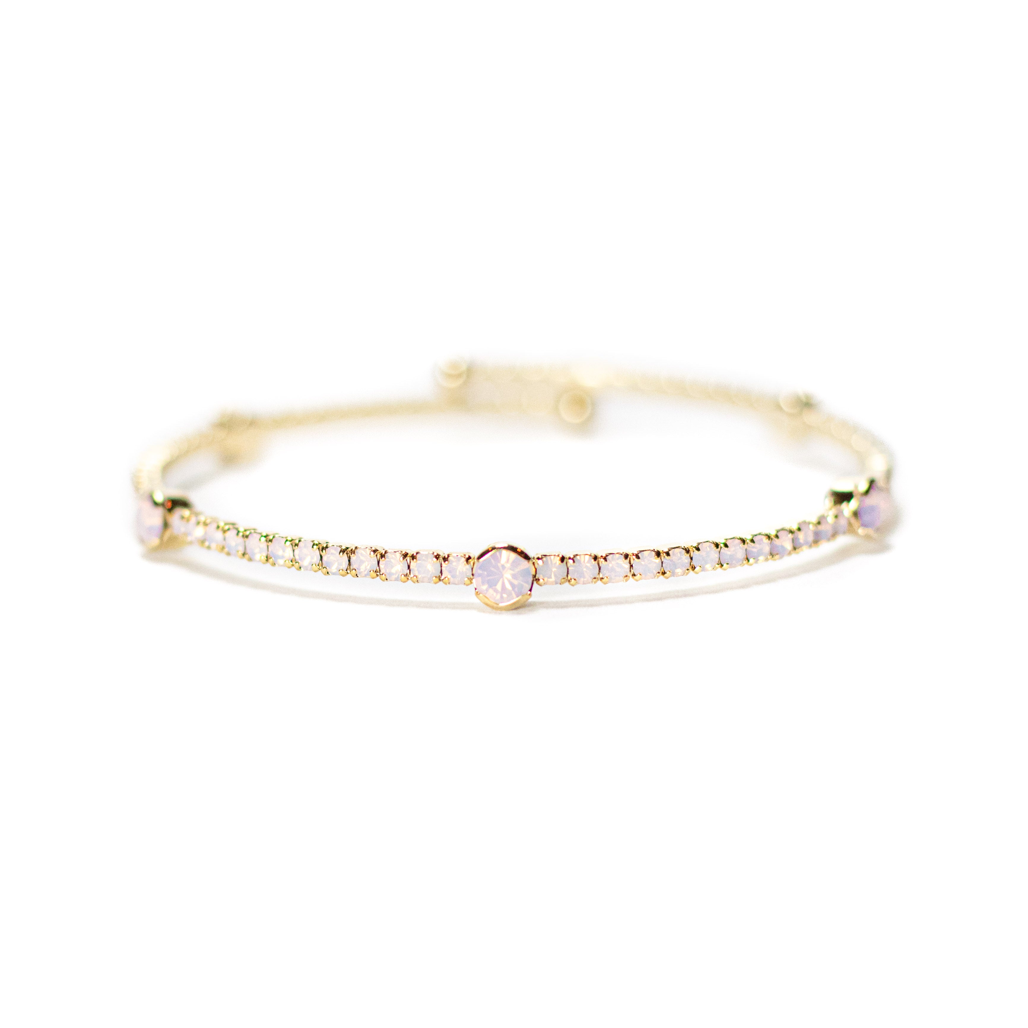 Blush Opal Crystal Bangle
