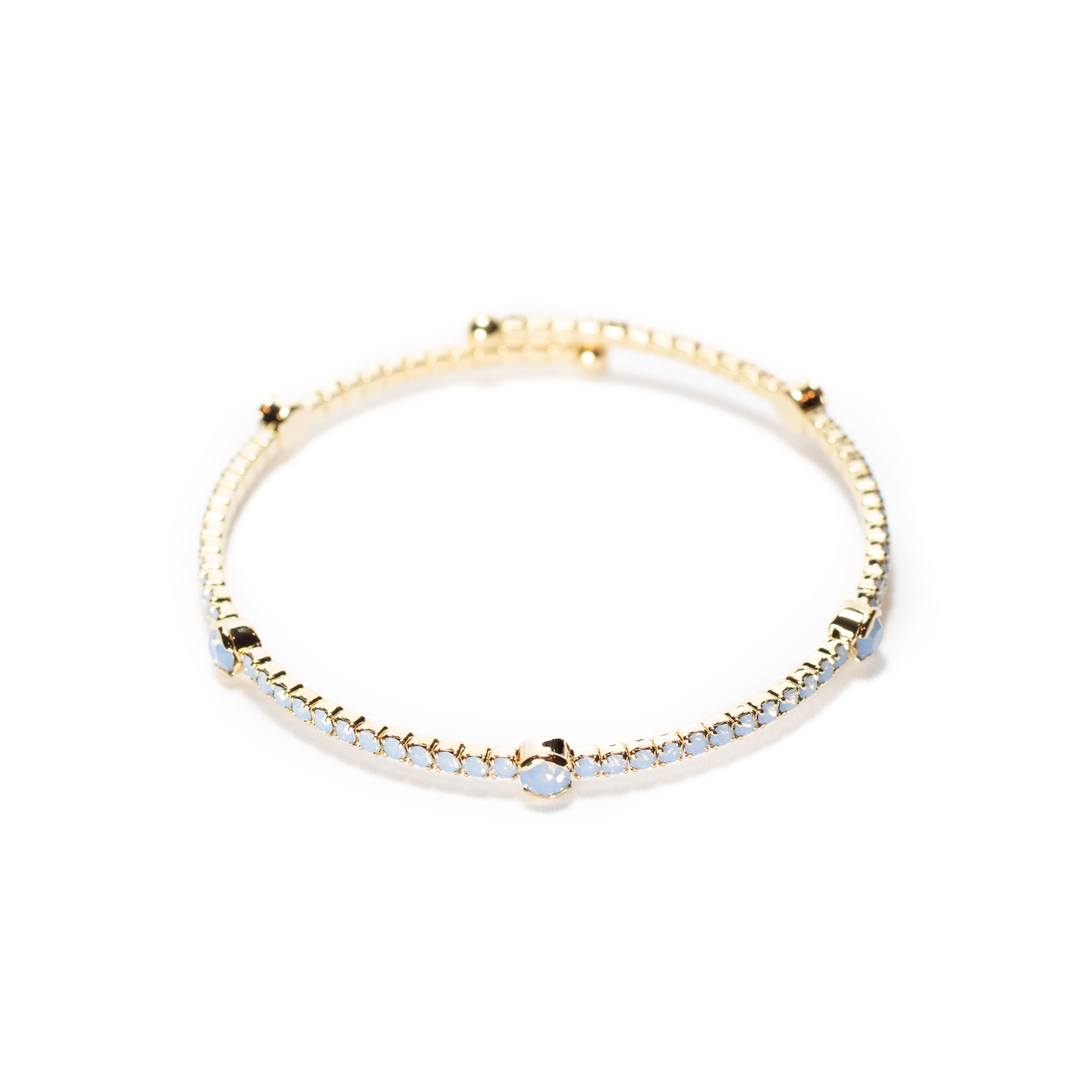 Periwinkle Crystal Bangle