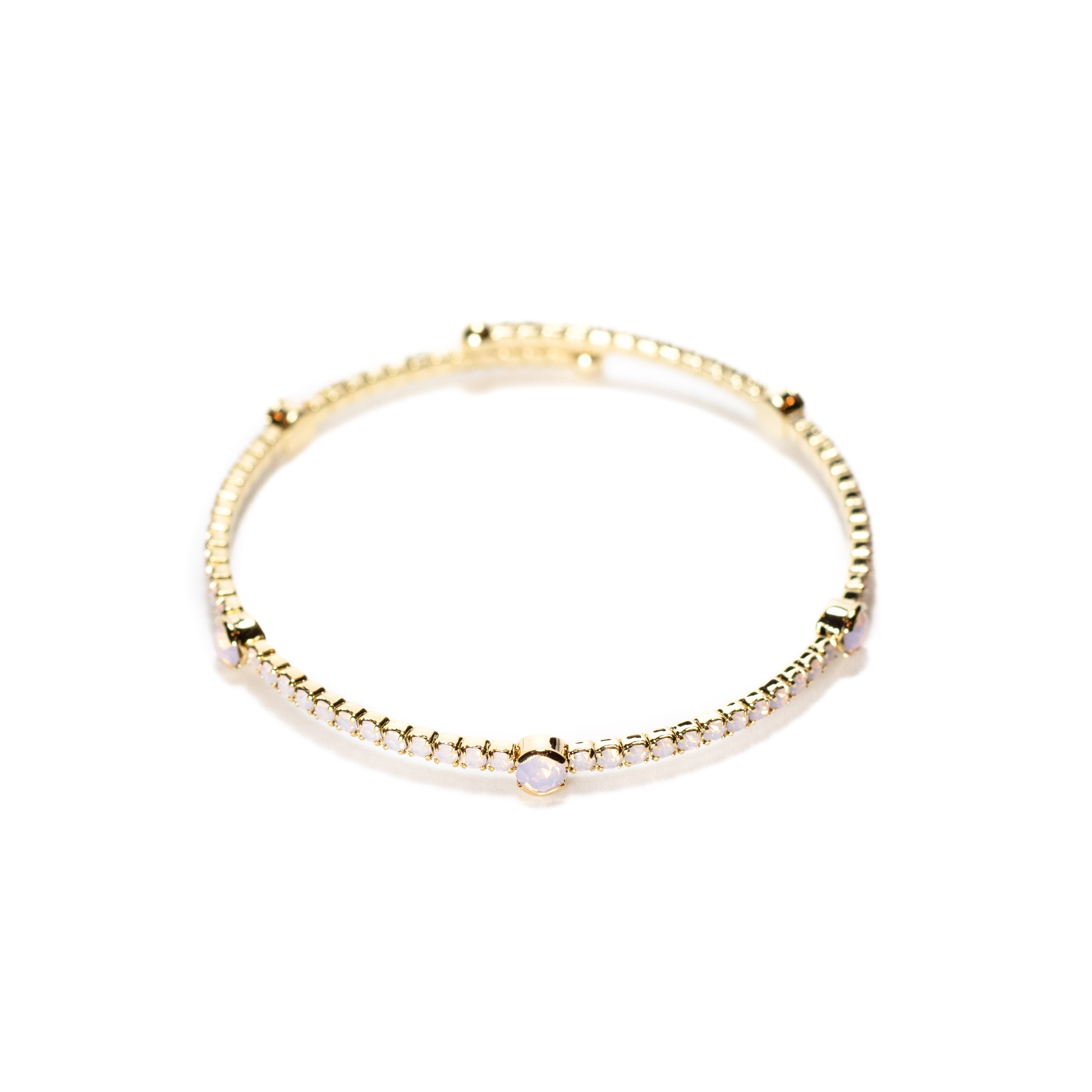 Blush Opal Crystal Bangle