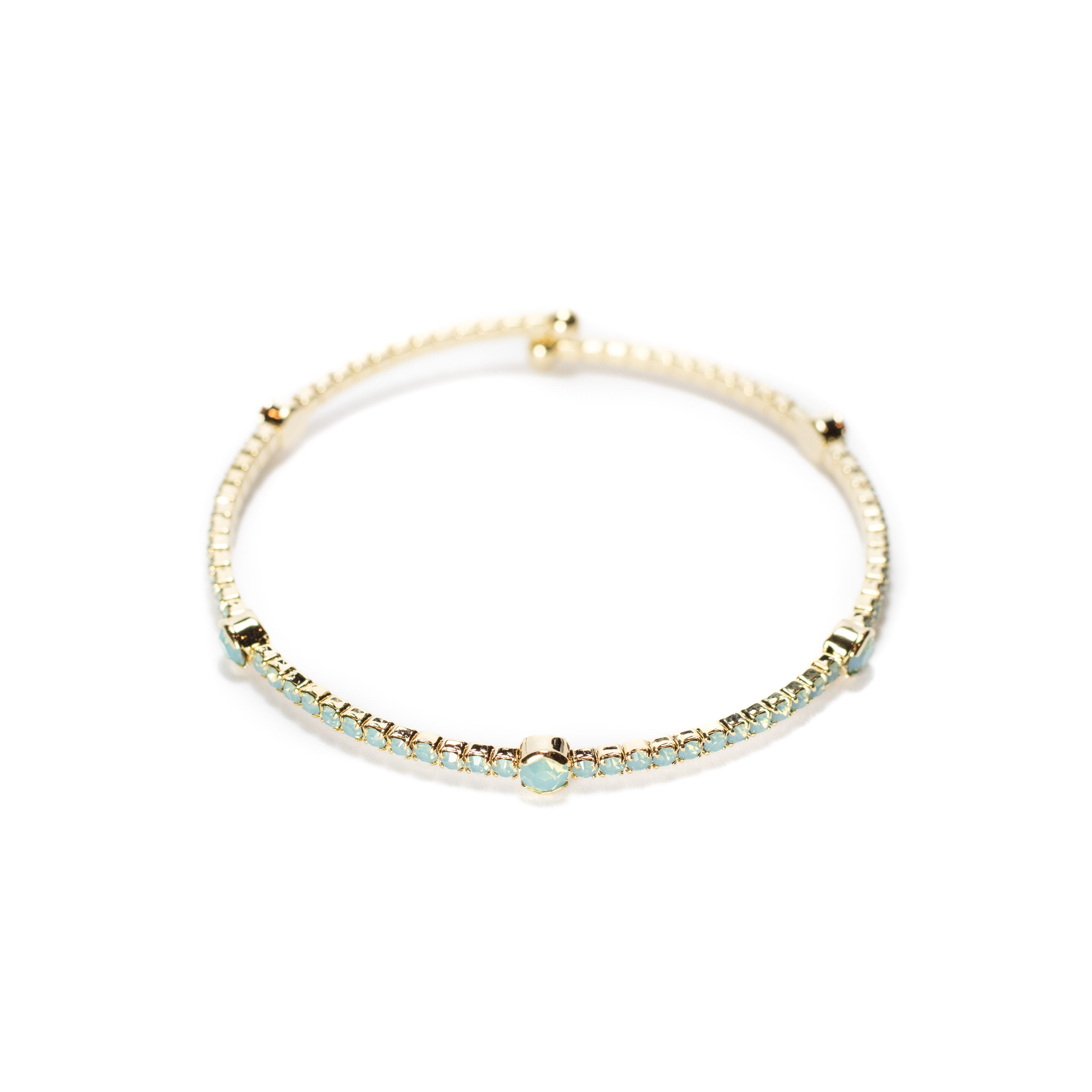 Aqua Crystal Bangle