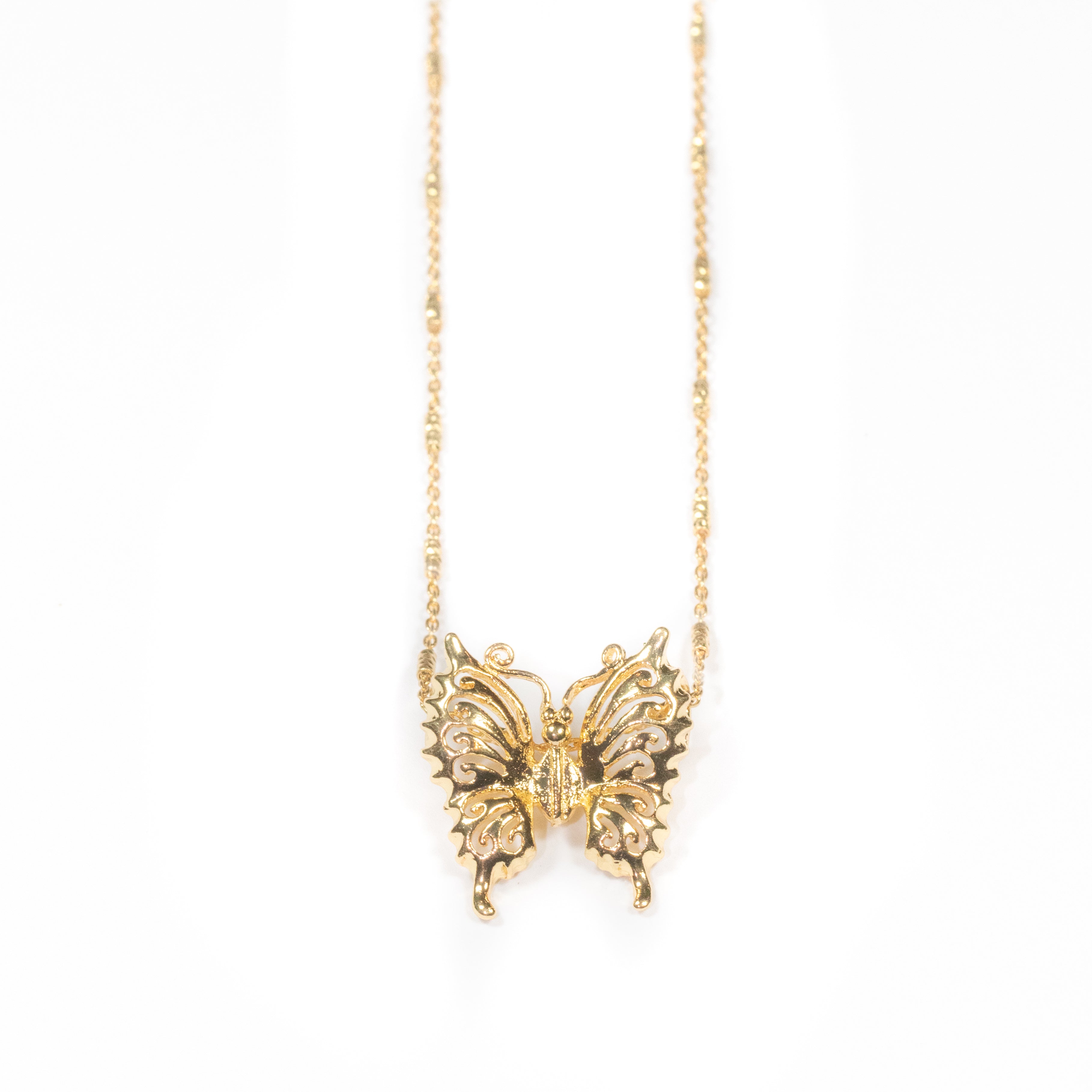 Zaela Filigree Butterfly Necklace