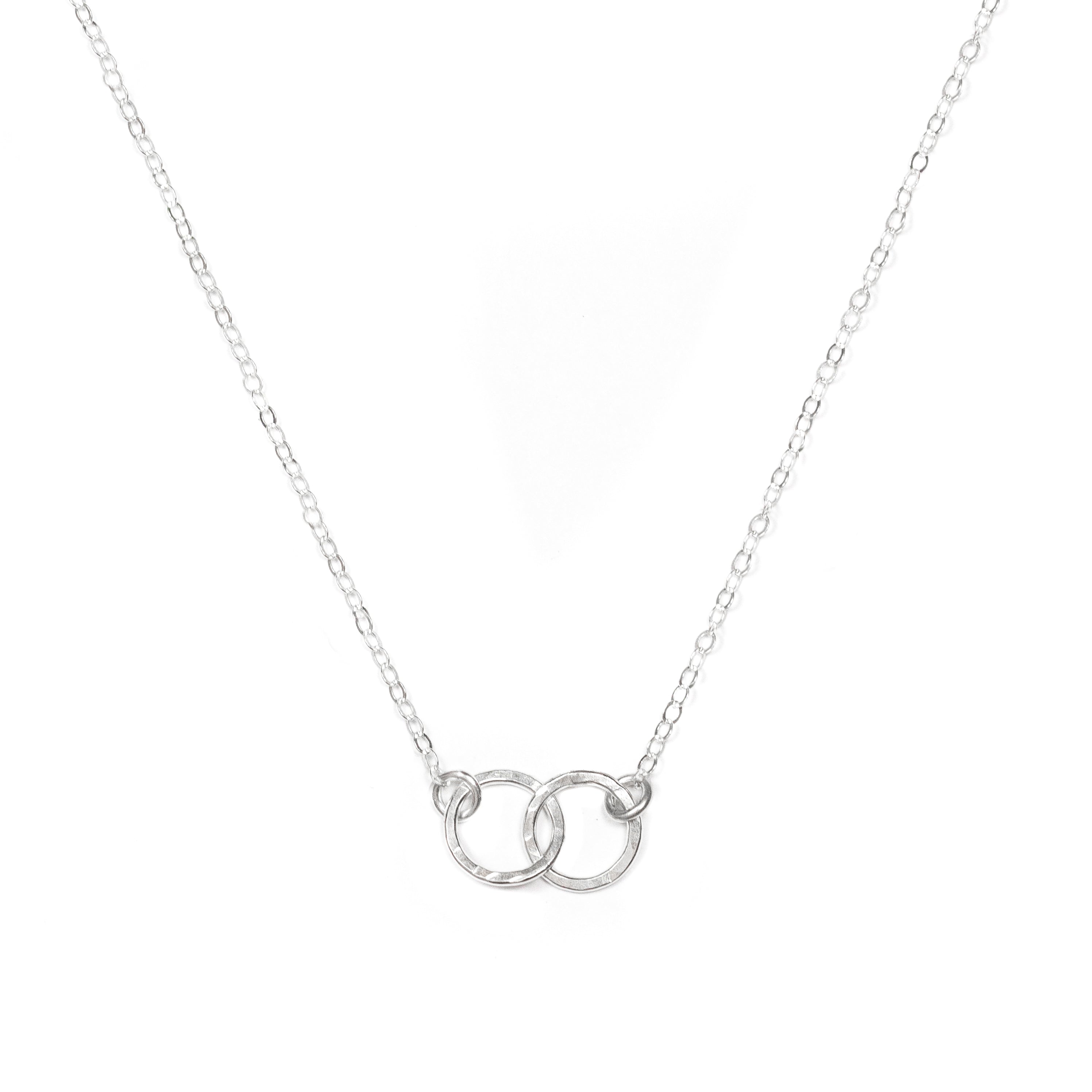 Double Circle Necklace (Silver)