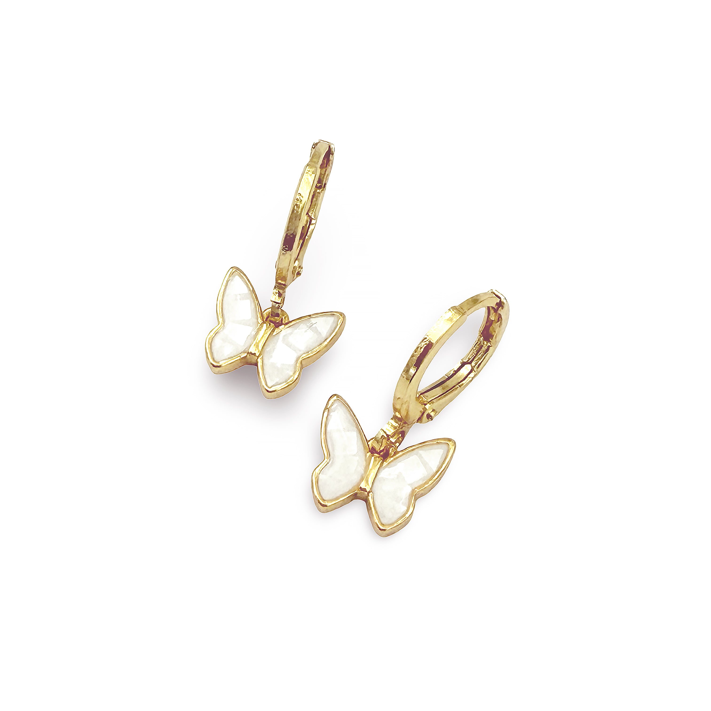 Butterfly Charm Huggie Earrings