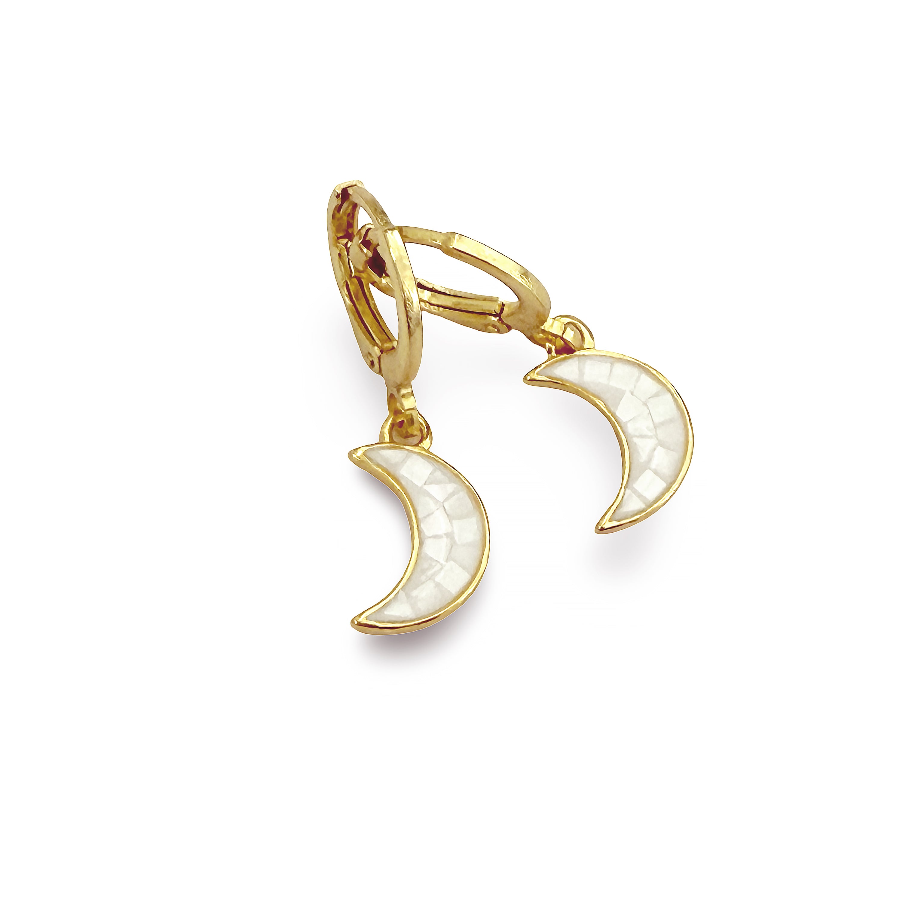 Moon Charm Huggie Earrings