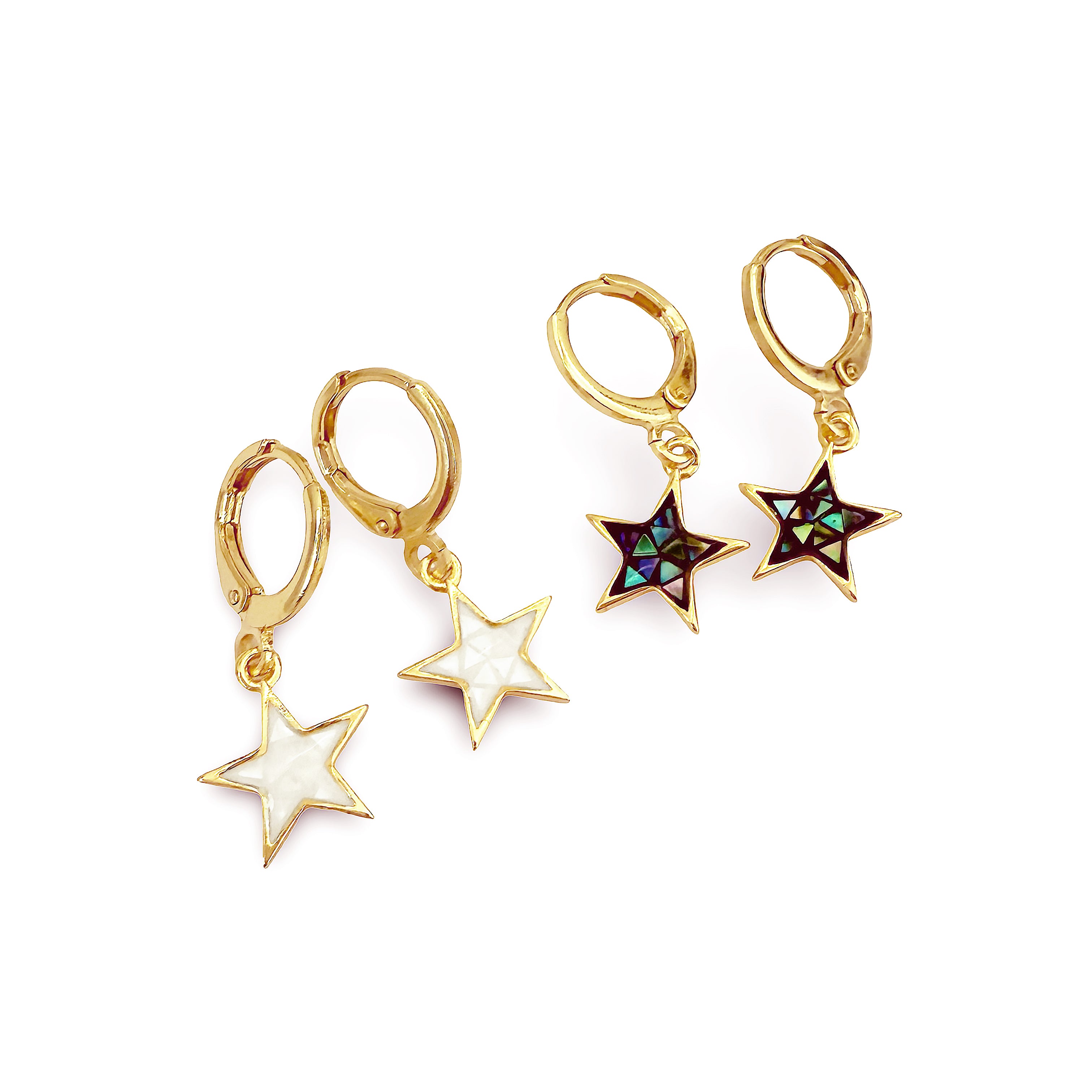 Star Charm Huggie Earrings