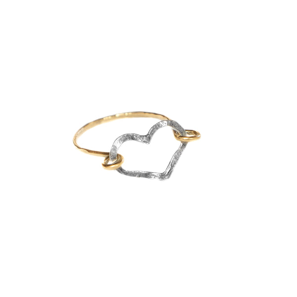 Heart Ring (Silver & Gold)