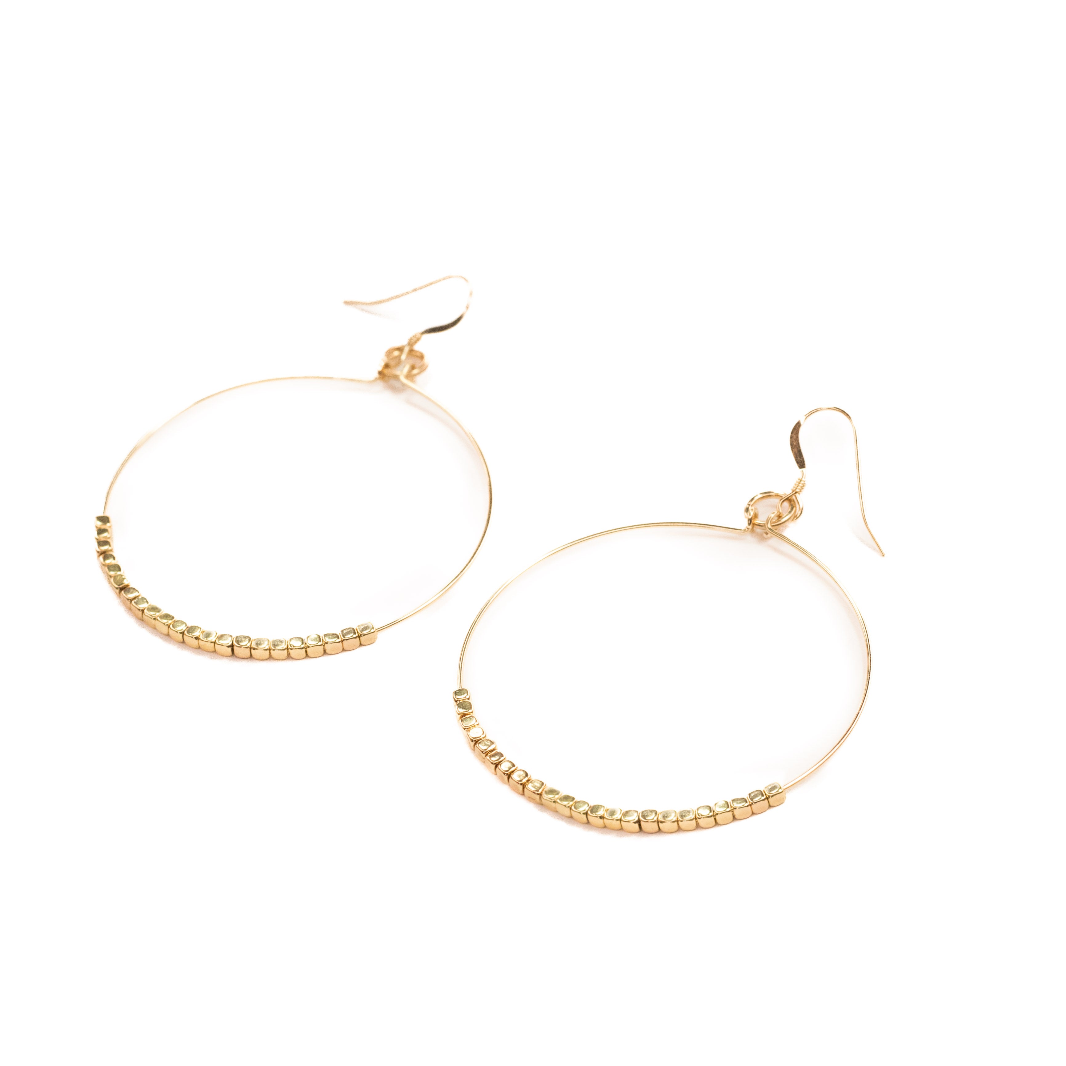 Beaded Hoop Earrings