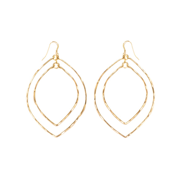 Double Gold Leaf Earrings