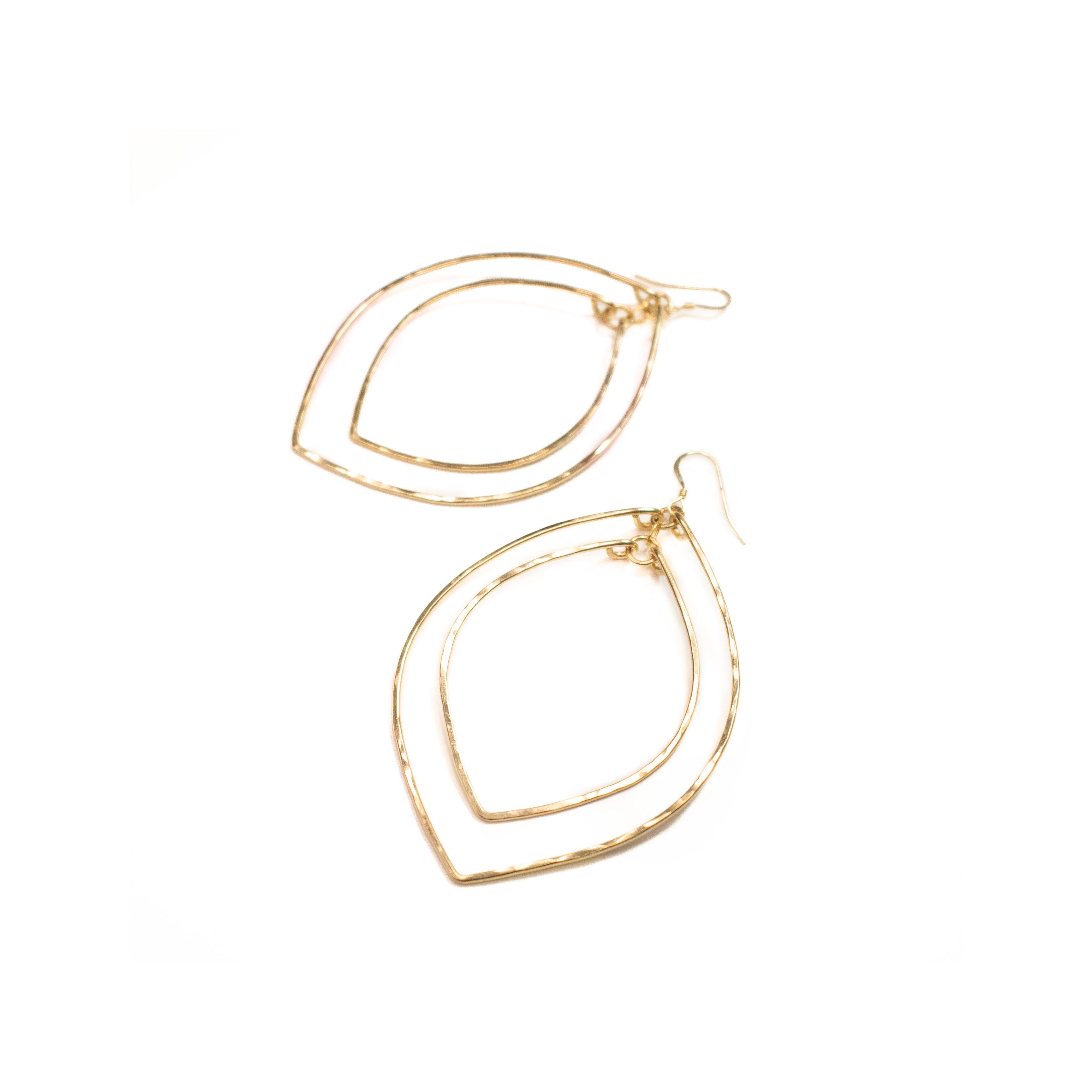 Double Gold Leaf Earrings