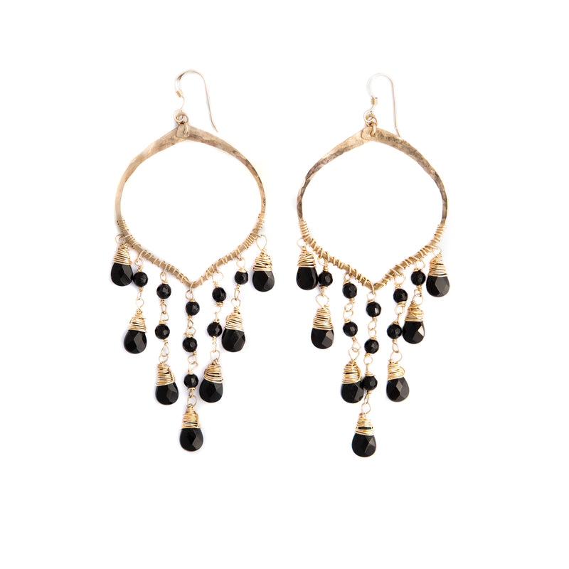 Cascade Earrings (Black Onyx)