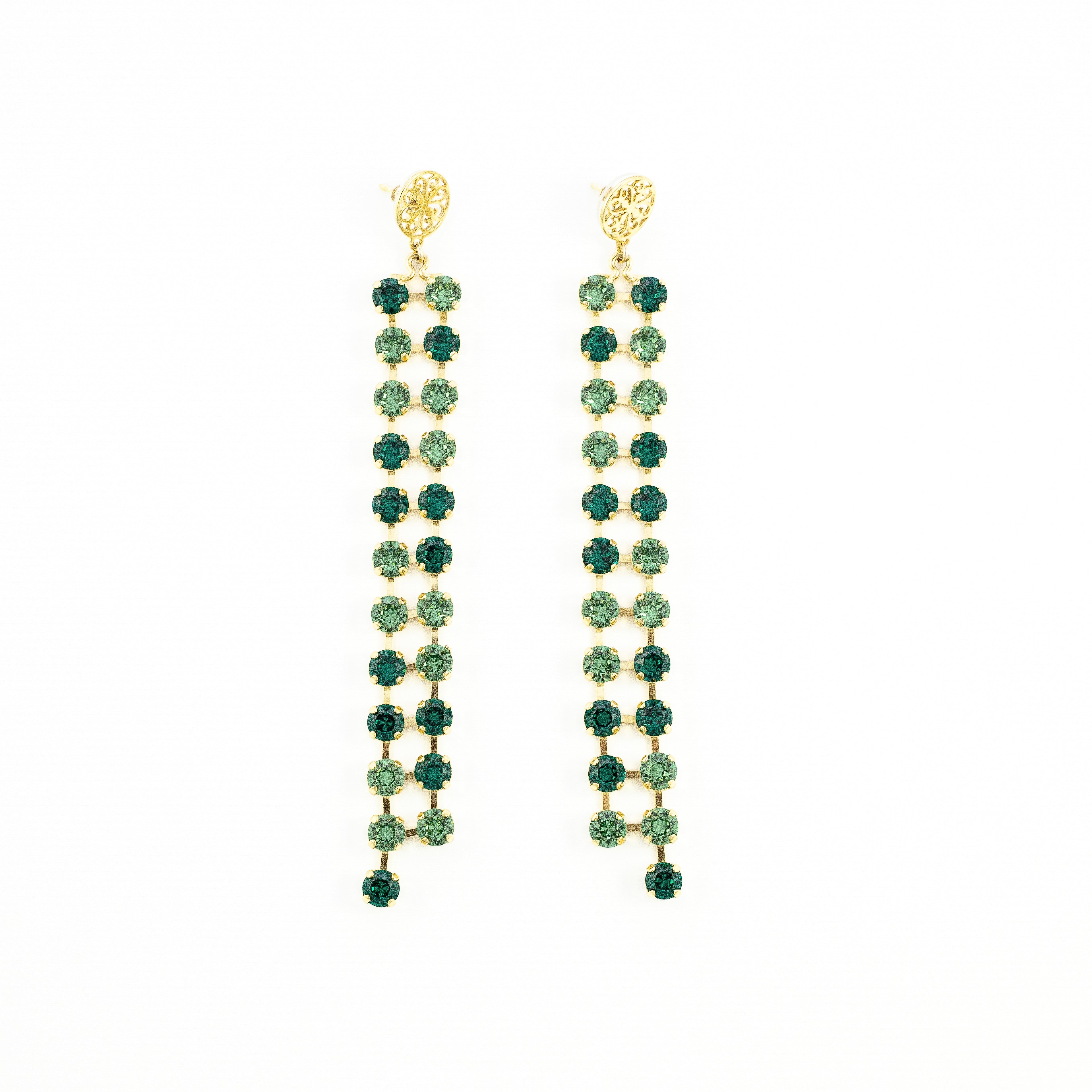 Swarovski Double Strand Earrings