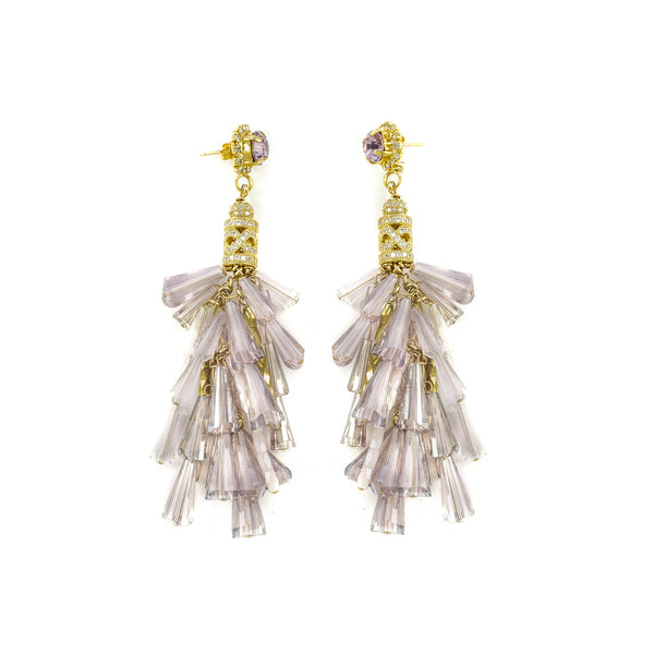 Crystal Goddess Earrings (Lilac)