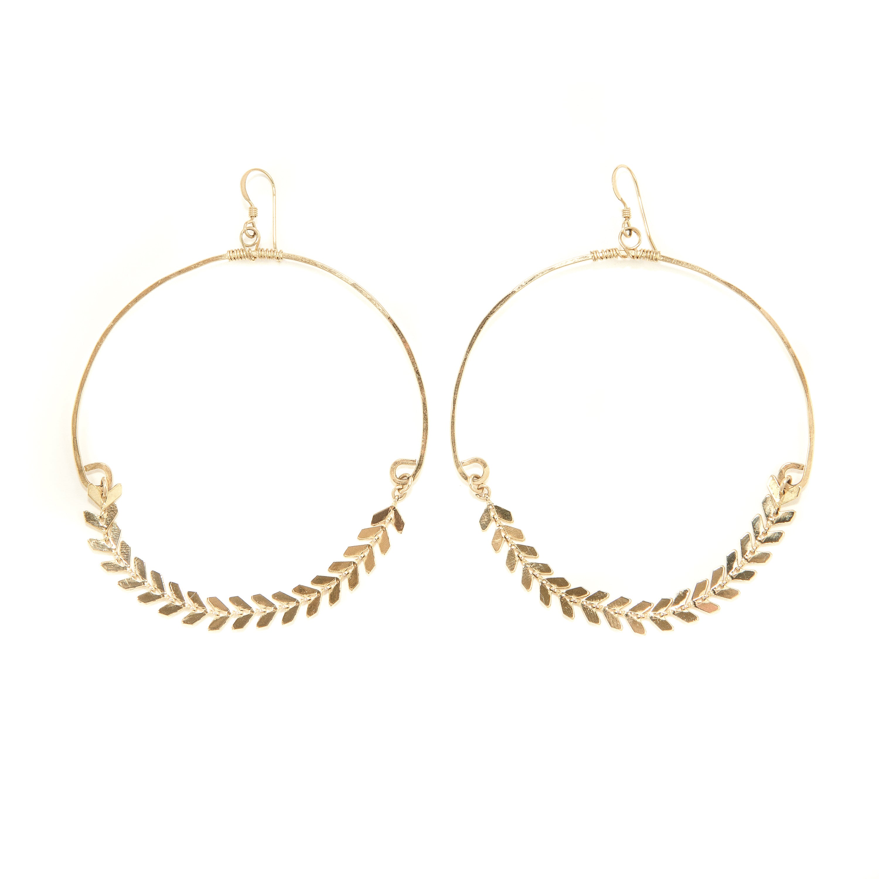 Chevron Hoops (Gold)